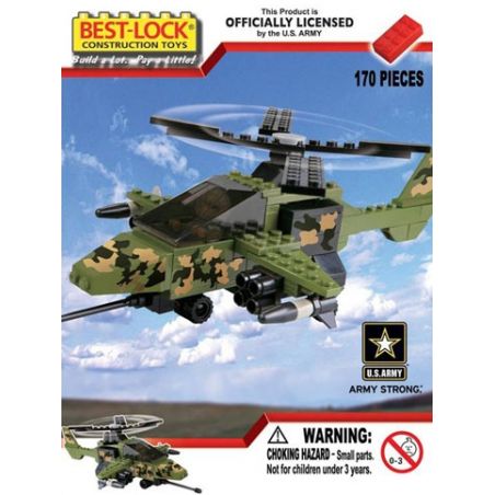 BEST-LOCK 17012 non  TRỰC THĂNG APACHE bộ đồ chơi xếp lắp ráp ghép mô hình Military Army APACHE HELICOPTER Quân Sự Bộ Đội 170 khối
