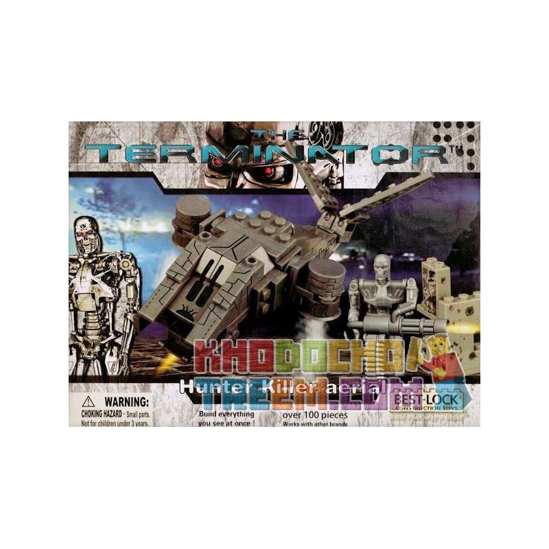 BEST-LOCK 01018T non  SĂN MÁY BAY SÁT THỦ bộ đồ chơi xếp lắp ráp ghép mô hình Terminator HUNTER KILLER AERIAL Kẻ Hủy Diệt 100 khối