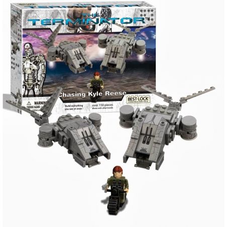BEST-LOCK 01041T non  ĐUỔI THEO KYLE REESE. bộ đồ chơi xếp lắp ráp ghép mô hình Terminator CHASING KYLE REESE Kẻ Hủy Diệt 150 khối