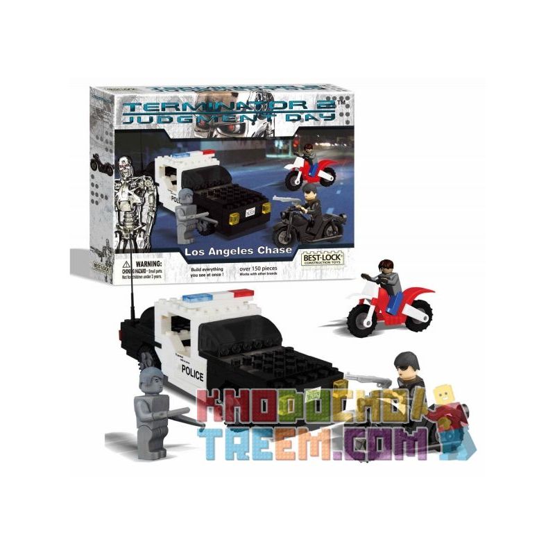 BEST-LOCK 01042T non  LOS ANGELES CHASE. bộ đồ chơi xếp lắp ráp ghép mô hình Terminator Kẻ Hủy Diệt 150 khối