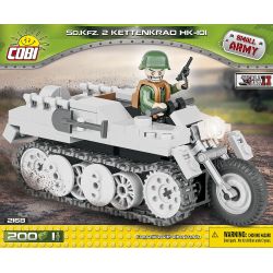 COBI 2168 non  MÔ TÔ NỬA ĐƯỜNG SDKFZ 2 bộ đồ chơi xếp lắp ráp ghép mô hình Military Army SD.KFZ.2 KETTENKRAD HK-101 Quân Sự Bộ Đội 200 khối