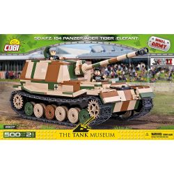 COBI 2507 non  PHÁO CHỐNG TĂNG TỰ HÀNH VOI bộ đồ chơi xếp lắp ráp ghép mô hình Military Army PANZERJÄGER TIGER ELEFANT Quân Sự Bộ Đội 500 khối