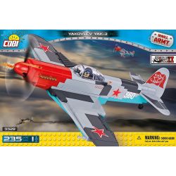 COBI 5529 non  MÁY BAY CHIẾN ĐẤU YAK-3 bộ đồ chơi xếp lắp ráp ghép mô hình Military Army YAKOVLEV YAK-3 Quân Sự Bộ Đội 235 khối