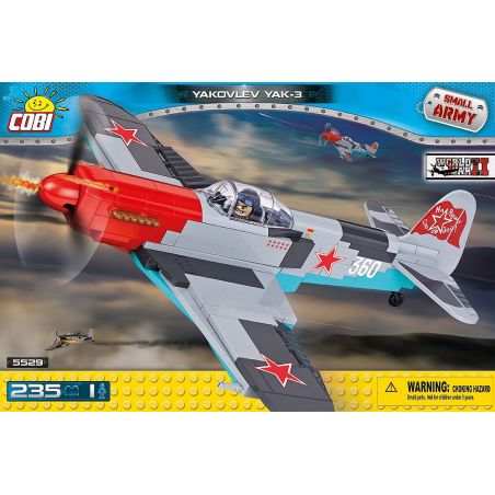 COBI 5529 non  MÁY BAY CHIẾN ĐẤU YAK-3 bộ đồ chơi xếp lắp ráp ghép mô hình Military Army YAKOVLEV YAK-3 Quân Sự Bộ Đội 235 khối