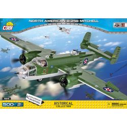 COBI 5541 non  MÁY BAY NÉM BOM B-25 MITCHELL bộ đồ chơi xếp lắp ráp ghép mô hình Military Army NORTH AMERICAN B-25 MITCHELL Quân Sự Bộ Đội 500 khối