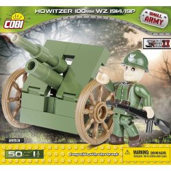 COBI 2153 non  LỰU PHÁO 100 MM WZ.1914 bộ đồ chơi xếp lắp ráp ghép mô hình Military Army HOWITZER 100 MM WZ.1914/19 P Quân Sự Bộ Đội 50 khối