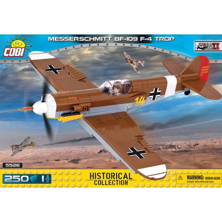 COBI 5526 non  MESSERSCHMITT BF 109 bộ đồ chơi xếp lắp ráp ghép mô hình Military Army MESSERSCHMITT BF 109 F-4 TROP Quân Sự Bộ Đội 250 khối