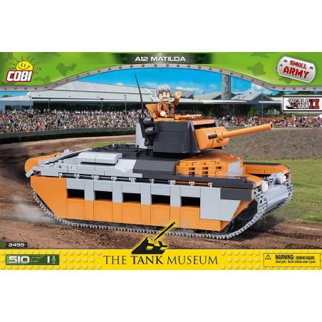 COBI 2495 non  XE TĂNG BỘ BINH MATILDA MK.II (A12) bộ đồ chơi xếp lắp ráp ghép mô hình Military Army MATILDA MK.II A12 Quân Sự Bộ Đội 510 khối