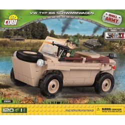 COBI 2188 non  XE LỘI NƯỚC VW166 bộ đồ chơi xếp lắp ráp ghép mô hình Military Army VW TYP 166 SCHWIMMWAGEN Quân Sự Bộ Đội 120 khối