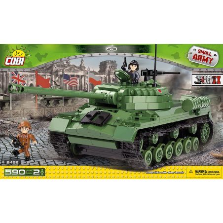 COBI 2492 non  XE TĂNG IS-3 bộ đồ chơi xếp lắp ráp ghép mô hình Military Army Quân Sự Bộ Đội 590 khối