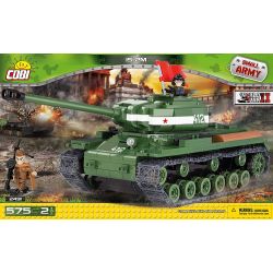 COBI 2491 non  XE TĂNG IS-2M bộ đồ chơi xếp lắp ráp ghép mô hình Military Army Quân Sự Bộ Đội 575 khối