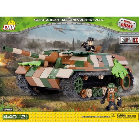 COBI 2483 non  KHU TRỤC HẠM TIGER IV bộ đồ chơi xếp lắp ráp ghép mô hình Military Army SD.KFZ.162/1 JAGDPANZER IV/70(V) Quân Sự Bộ Đội 440 khối