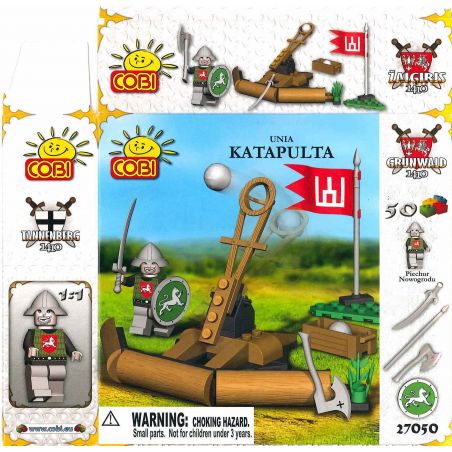 COBI 27050 27053 non  NỎ ĐÁ bộ đồ chơi xếp lắp ráp ghép mô hình Medieval Castle KATAPULT Chiến Tranh Trung Cổ 50 khối