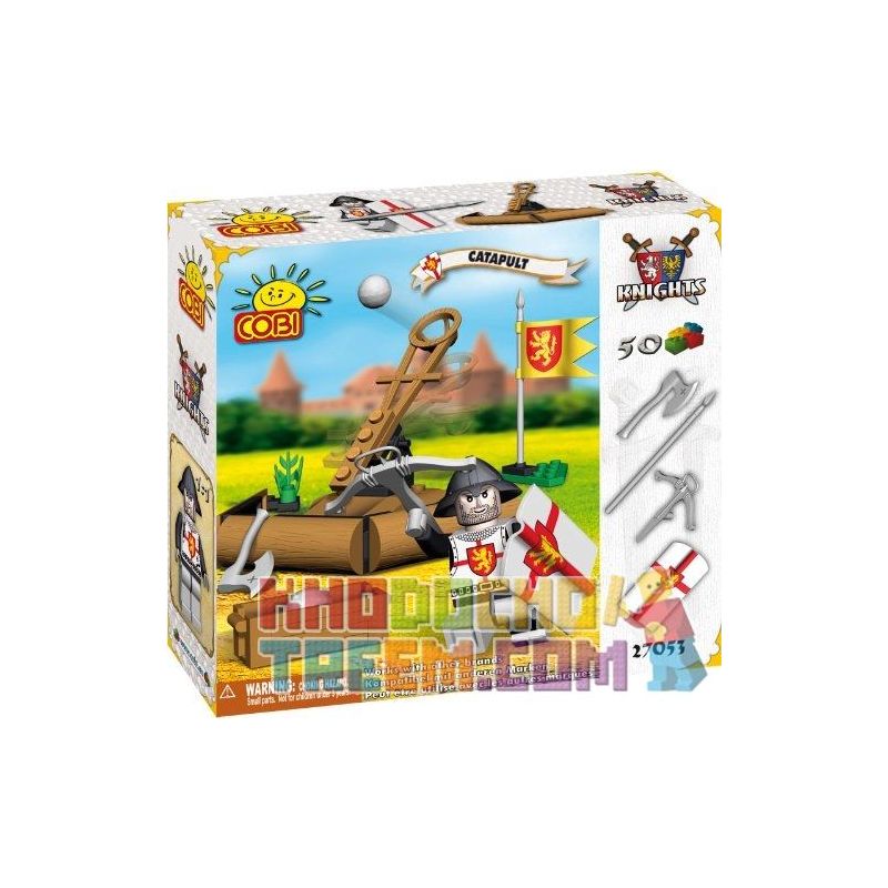COBI 27050 27053 non  NỎ ĐÁ bộ đồ chơi xếp lắp ráp ghép mô hình Medieval Castle KATAPULT Chiến Tranh Trung Cổ 50 khối