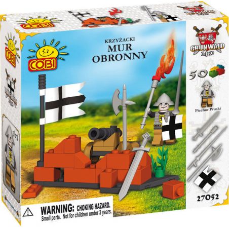 COBI 27052 27055 non  TƯỜNG PHÒNG THỦ bộ đồ chơi xếp lắp ráp ghép mô hình Medieval Castle DEFENCE WALL Chiến Tranh Trung Cổ 50 khối