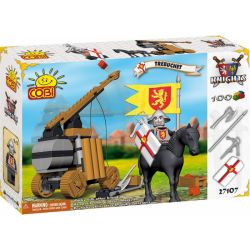 COBI 27107 27104 non  NGƯỜI NÉM ĐÁ bộ đồ chơi xếp lắp ráp ghép mô hình Medieval Castle TREBUCHET Chiến Tranh Trung Cổ 100 khối