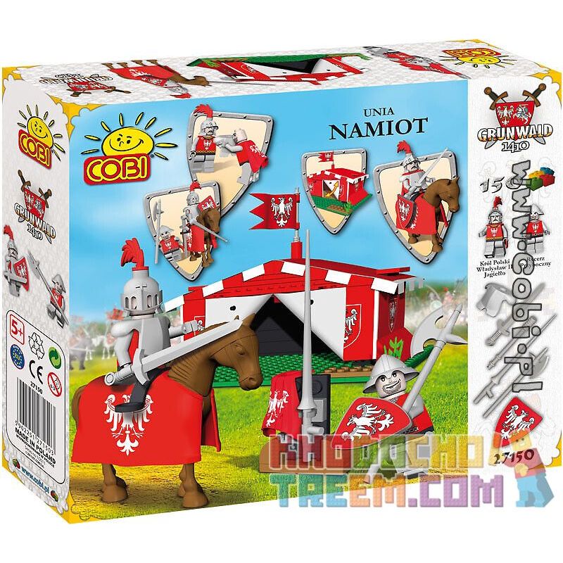 COBI 27152 27150 non  CÁI LỀU bộ đồ chơi xếp lắp ráp ghép mô hình Medieval Castle PAVILION Chiến Tranh Trung Cổ 150 khối