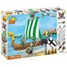 COBI 27254 non  CHIẾC PHÀ bộ đồ chơi xếp lắp ráp ghép mô hình Medieval Castle BOAT Chiến Tranh Trung Cổ 250 khối