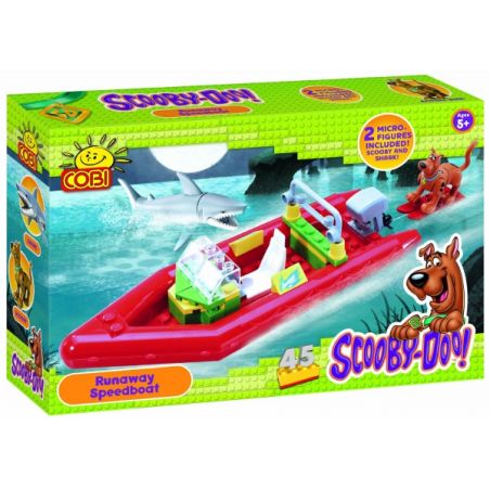 CHARACTER BUILDING 04551 COBI 23080 non  TÀU CAO TỐC CHẠY bộ đồ chơi xếp lắp ráp ghép mô hình Movie & Game RUNAWAY SPEEDBOAT Phim Và Trò Chơi 45 khối