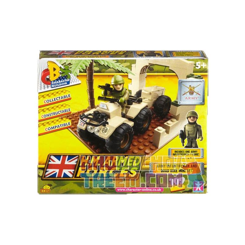 CHARACTER BUILDING 03854 non  BỘ ATV QUÂN SỰ bộ đồ chơi xếp lắp ráp ghép mô hình Military Army ARMY QUAD BIKE MINI SET Quân Sự Bộ Đội 109 khối