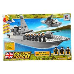 CHARACTER BUILDING 04034 non  KHU TRỤC HẠM KIỂU 45 bộ đồ chơi xếp lắp ráp ghép mô hình Military Army TYPE 45 DESTROYER Quân Sự Bộ Đội 514 khối