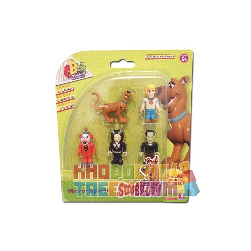 CHARACTER BUILDING 04550 non  BỘ TÚI MINI SCOOBY DOO bộ đồ chơi xếp lắp ráp ghép mô hình Scooby-Doo SCOOBY DOO CHARACTER BUILDING 5 MICRO FIGURE PACK - SET Chú Chó Sợ Ma