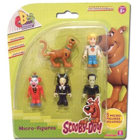 CHARACTER BUILDING 04550 non  BỘ TÚI MINI SCOOBY DOO bộ đồ chơi xếp lắp ráp ghép mô hình Scooby-Doo SCOOBY DOO CHARACTER BUILDING 5 MICRO FIGURE PACK - SET Chú Chó Sợ Ma
