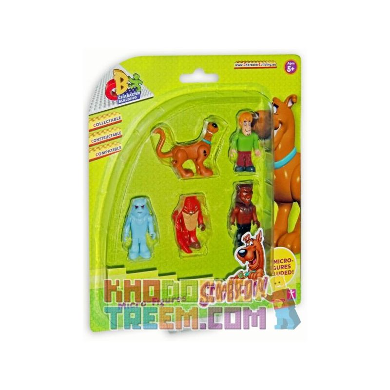 CHARACTER BUILDING 04550-2 non  BỘ TÚI MINI SCOOBY DOO A bộ đồ chơi xếp lắp ráp ghép mô hình Scooby-Doo SCOOBY DOO CHARACTER BUILDING 5 MICRO FIGURE PACK - SET Chú Chó Sợ Ma