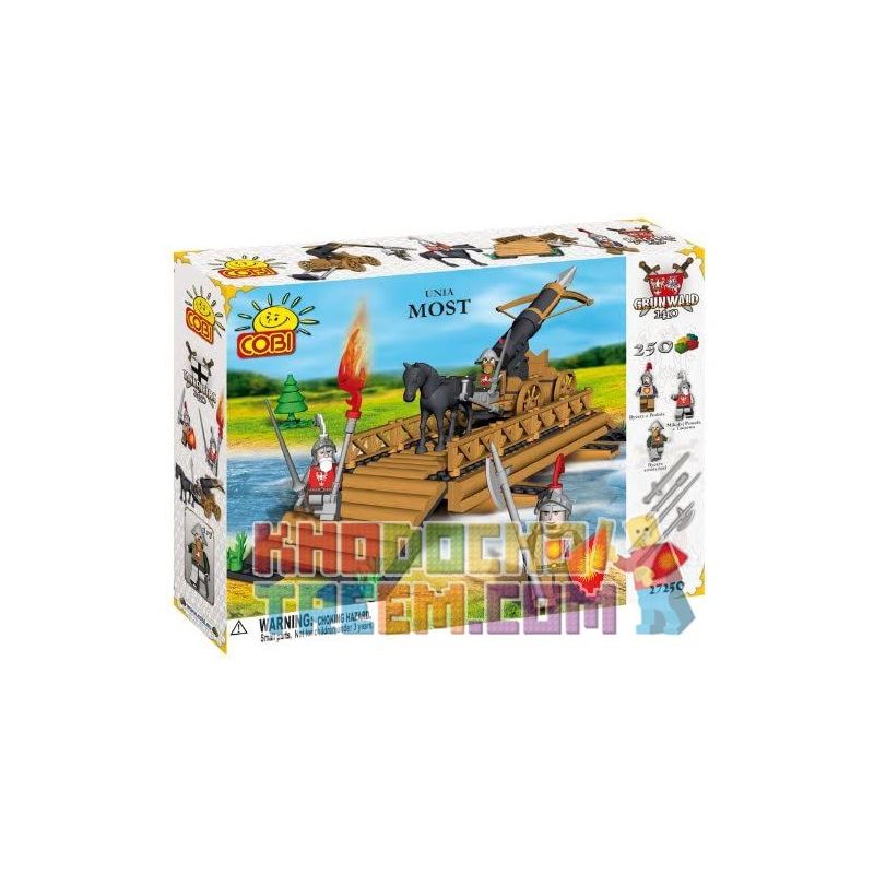 COBI 27250 non  CẦU bộ đồ chơi xếp lắp ráp ghép mô hình Medieval Castle MOST (UNIA) Chiến Tranh Trung Cổ 250 khối