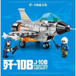 SEMBO 202124 non  PHIÊN BẢN Q CỦA TIÊM KÍCH J-10B TRUNG QUỐC bộ đồ chơi xếp lắp ráp ghép mô hình Military Army J-10B FIGHTER AIRCRAFT Quân Sự Bộ Đội 338 khối