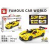 SEMBO 607326 SHENG YUAN SY 5111 non  THẾ GIỚI XE SANG CHEVROLET C8R bộ đồ chơi xếp lắp ráp ghép mô hình Racers FAMOUS CAR WORLD Đua Tốc Độ 340 khối