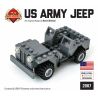 BRICKMANIA 2007 non  XE JEEP QUÂN SỰ HOA KỲ bộ đồ chơi xếp lắp ráp ghép mô hình Military Army US ARMY JEEP Quân Sự Bộ Đội 67 khối