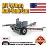 BRICKMANIA 2039 non  SÚNG CHỐNG TĂNG M1 57MM bộ đồ chơi xếp lắp ráp ghép mô hình Military Army M1 57MM ANTI-TANK GUN Quân Sự Bộ Đội 65 khối