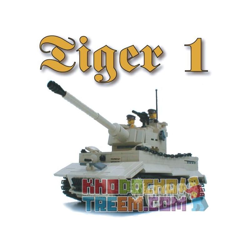 BRICKMANIA 209T non  XE TĂNG TIGER (BIẾN THỂ TAN) bộ đồ chơi xếp lắp ráp ghép mô hình Military Army PZKFW VI AUSF E “TIGER I” (TAN VARIANT) Quân Sự Bộ Đội 978 khối