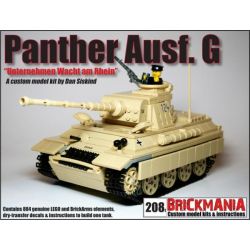 BRICKMANIA 208T non  XE TĂNG SỐ 5 PANTHER bộ đồ chơi xếp lắp ráp ghép mô hình Military Army PZKFZ V AUSF G “PANTHER” TANK Quân Sự Bộ Đội 857 khối