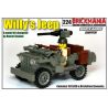 BRICKMANIA 224 non  JEEP WILLIS (V3) bộ đồ chơi xếp lắp ráp ghép mô hình Military Army WILLY’S JEEP (V3) Quân Sự Bộ Đội 151 khối