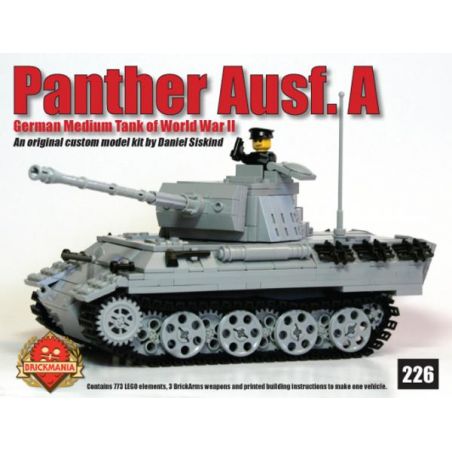 BRICKMANIA 226 non  XE TĂNG LEOPARD LOẠI bộ đồ chơi xếp lắp ráp ghép mô hình Military Army PANTHER AUSF Quân Sự Bộ Đội 773 khối