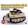 BRICKMANIA 232 non  XE PHỔ THÔNG MK II bộ đồ chơi xếp lắp ráp ghép mô hình Military Army UNIVERSAL CARRIER MK II Quân Sự Bộ Đội 268 khối