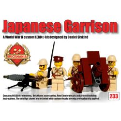 BRICKMANIA 233 non  NHÀ TÙ NHẬT BẢN bộ đồ chơi xếp lắp ráp ghép mô hình Military Army JAPANESE GARRISON Quân Sự Bộ Đội 68 khối