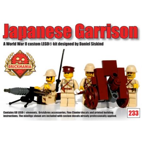 BRICKMANIA 233 non  NHÀ TÙ NHẬT BẢN bộ đồ chơi xếp lắp ráp ghép mô hình Military Army JAPANESE GARRISON Quân Sự Bộ Đội 68 khối