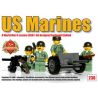 BRICKMANIA 236 non  GÓI THỦY QUÂN LỤC CHIẾN HOA KỲ bộ đồ chơi xếp lắp ráp ghép mô hình Military Army US MARINES TROOP PACK Quân Sự Bộ Đội 57 khối