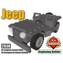 BRICKMANIA 238 non  BẮT ĐẦU CHẾ TẠO MỘT CHIẾC XE JEEP bộ đồ chơi xếp lắp ráp ghép mô hình Military Army BEGINNING BUILDER JEEP Quân Sự Bộ Đội 49 khối