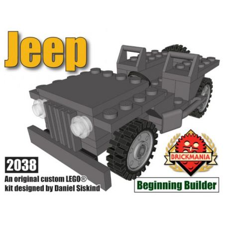 BRICKMANIA 238 non  BẮT ĐẦU CHẾ TẠO MỘT CHIẾC XE JEEP bộ đồ chơi xếp lắp ráp ghép mô hình Military Army BEGINNING BUILDER JEEP Quân Sự Bộ Đội 49 khối