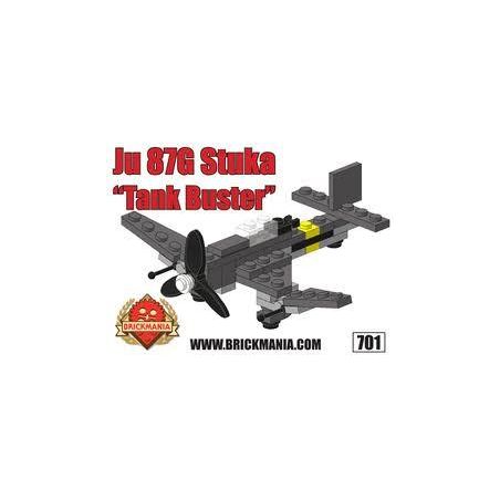 BRICKMANIA 701 non  MÁY BAY NÉM BOM BỔ NHÀO JU 87 bộ đồ chơi xếp lắp ráp ghép mô hình Military Army JU 87G STUKA Quân Sự Bộ Đội 50 khối