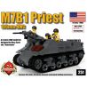 BRICKMANIA 251 non  PHÁO TỰ HÀNH M7B1 PRIEST bộ đồ chơi xếp lắp ráp ghép mô hình Military Army M7B1 PRIEST 105MM HMC Quân Sự Bộ Đội 904 khối