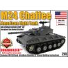 BRICKMANIA 255 non  TĂNG HẠNG NHẸ M24 XIAFEI bộ đồ chơi xếp lắp ráp ghép mô hình Military Army M24 CHAFFEE LIGHT TANK (DURABUILDER KIT) Quân Sự Bộ Đội 360 khối