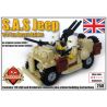 BRICKMANIA 258 non  XE JEEP CỦA S.A.S. bộ đồ chơi xếp lắp ráp ghép mô hình Military Army S.A.S. JEEP – 1/4 TON DESERT RAIDER Quân Sự Bộ Đội 170 khối