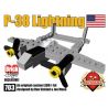 BRICKMANIA 703 non  MÁY BAY CHIẾN ĐẤU TIA CHỚP P-38 bộ đồ chơi xếp lắp ráp ghép mô hình Military Army P-38 LIGHTNING Quân Sự Bộ Đội