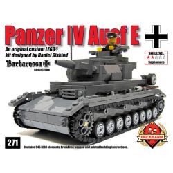 BRICKMANIA 271 non  XE TĂNG IV LOẠI bộ đồ chơi xếp lắp ráp ghép mô hình Military Army PANZER IV AUSF Quân Sự Bộ Đội 545 khối