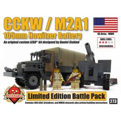 BRICKMANIA 273 non  GÓI CHIẾN ĐẤU CCKW + M2A1 bộ đồ chơi xếp lắp ráp ghép mô hình Military Army CCKW + M2A1 BATTLE PACK Quân Sự Bộ Đội 408 khối